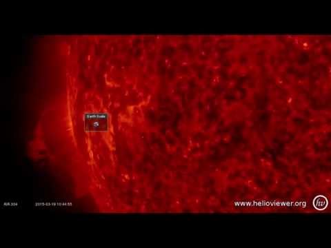 3-20-15 Plasma activity from incoming active region  / Coronal Hole