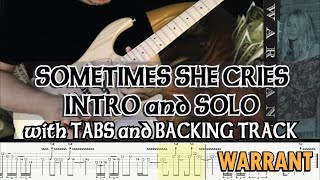 WARRANT | SOMETIMES SHE CRIES INTRO and SOLO with TABS and BACKING TRACK | ALVIN DE LEON (2019)