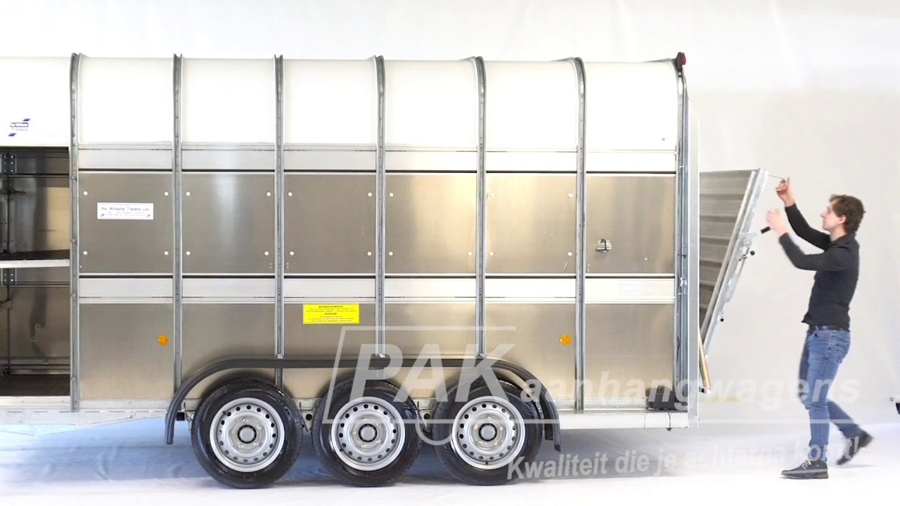 Ifor-Williams TA510 Veetrailer tridemas 427x178x213cm 3500kg video