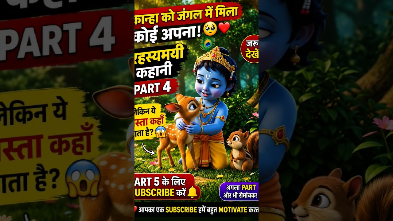 कान्हा को जंगल में मिला अपना कोई! 🥹💛 आगे जो हुआ देखकर दिल भर आएगा | Part 4 #Shorts