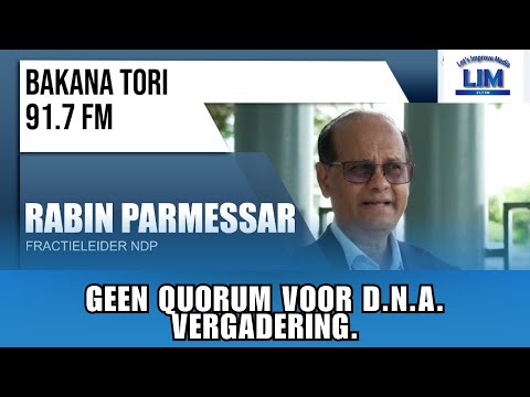 BT DINSDAG 13 JAN 2026 || GEEN QUORUM VOOR DNA  VERGADERING