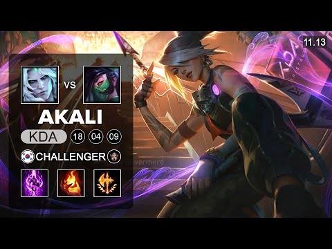 Akali Mid vs Viego - KR Challenger Patch 11.13