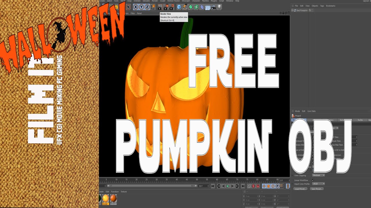 FREE Pumpkin models OBJ Model