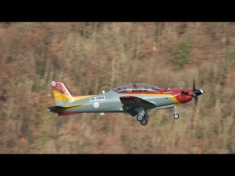 Airport Buochs 2020 December Part 2/2 - New PC-21, PC-24, PC12 and other Guests
