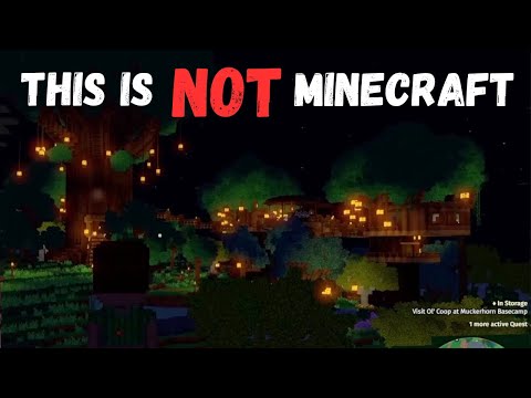 Poobearski - THIS IS NOT MINECRAFT - Episode 2  - Biomes - Farming, fishing, building and exploring !!