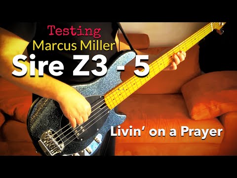 Testing "Marcus Miller Sire Z3-5"  after unboxing (Livin' on a prayer)