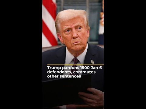 Trump pardons 1500 Jan 6 defendants, commutes other sentences | AJ #shorts