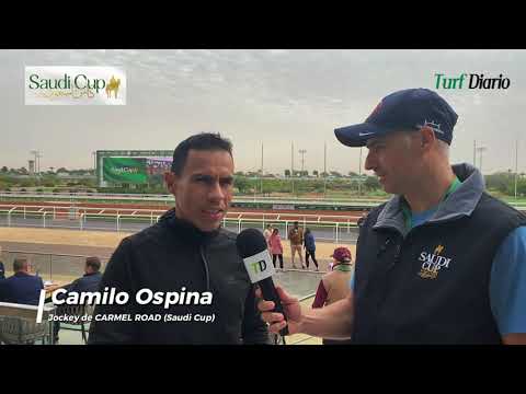 Camilo Ospina, jockey de CARMEL ROAD, participante de la Saudi Cup 2024