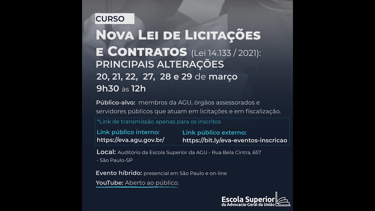 “Nova Lei de Licitações e Contratos (Lei 14.133 / 2021): PRINCIPAIS ALTERAÇÕES”