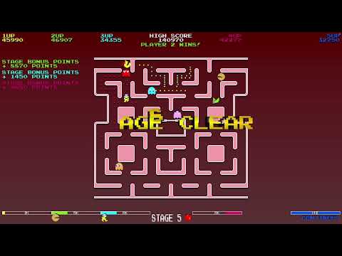 Ms.Pac-Man Lynx (Twin Mode) - 5 Players Gameplay Preview (PAC-MAN Ultimate Mix)