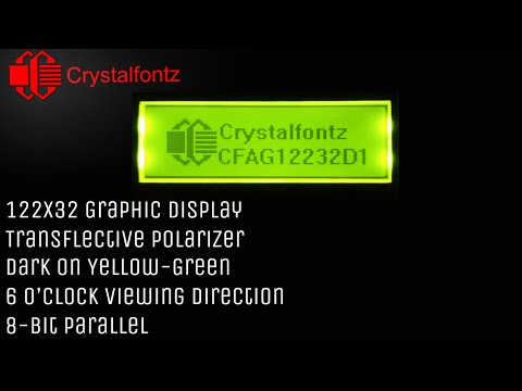 122x32 Transflective Graphic LCD Demonstration Video