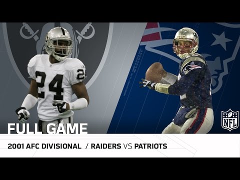 Watch the 2001 AFC Divisional Playoff game between the Patriots and Raiders in FULL