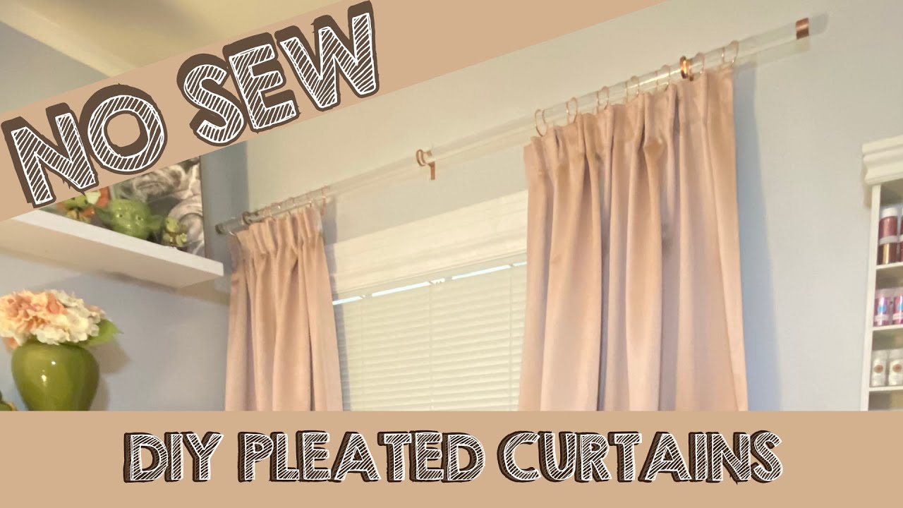No Sew DIY Pleated Curtains