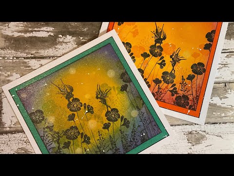 Meadow Fairies card using PanPastels and Laviniastamps by Jo Rice #laviniastamps #Panpastels