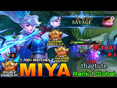 Perfect SAVAGE! Miya Late Game Shutdown All Enemies!   Top 1 Global Miya