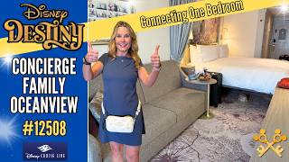 Destiny Concierge Family Oceanview Verandah #12508 | Full Tour | Disney Cruise Line