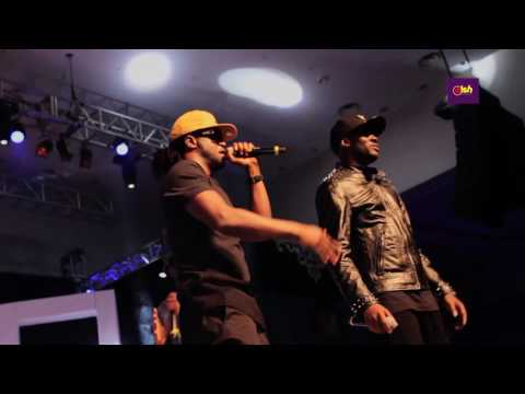 Psquare on stage with Jmartins at pepsi coporate elite