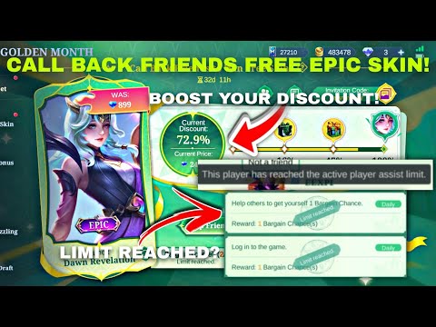 TRICK! CALL BACK FRIENDS FREE EPIC SKIN 2025! MOBILE LEGENDS BANG BANG
