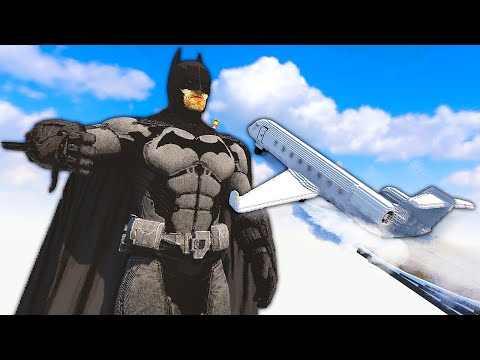 Crashing a Plane Into BATMAN - Teardown Mods Gameplay
