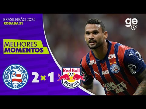 Gols e lances de Bahia x Red Bull Bragantino
