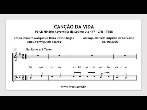 TTBB 0353 00 CANÇÃO DA VIDA QUARTETO MIDI