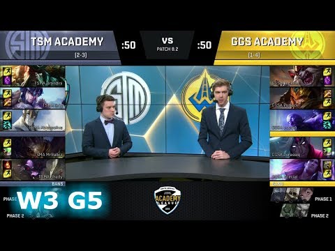 TSM Academy vs Golden Guardians Academy | Week 3 of S8 NA Academy League Spring 2018 | TSMA vs GGSA