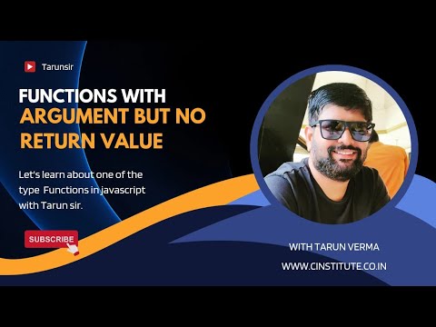 Function With Arguments And No Return Value Using Javascript
