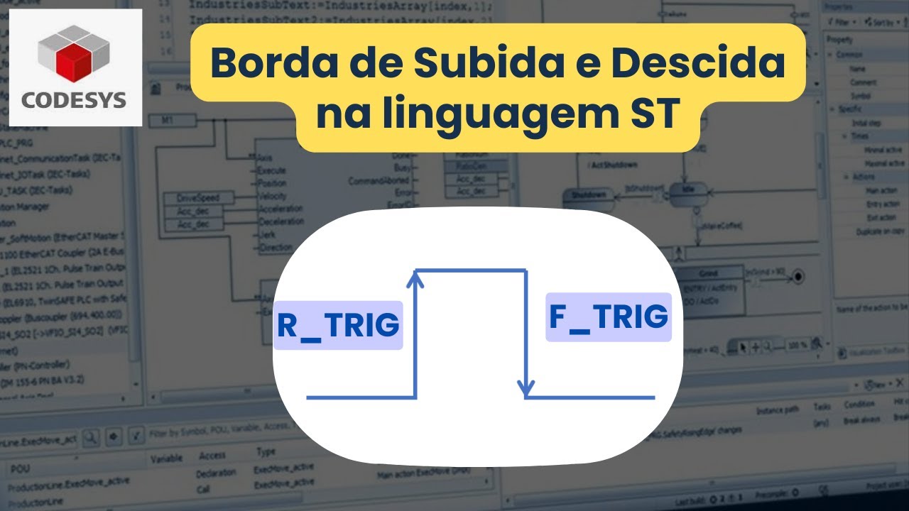 Codesys [022] - Borda de Subida e Descida na linguagem ST (texto estruturado)