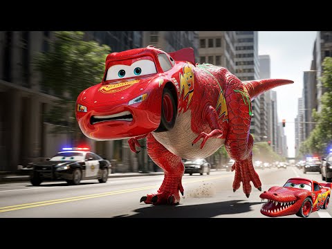 🚨 T-Rex McQueen Escapes the Military Base — Police Pursuit & a Dark Cave [EP3]