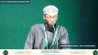 Download lagu Recitation by Mohamed Sadiq Qayliye | 30 Juz Memorization Category | Imam Shatibi Competition 2026 mp3