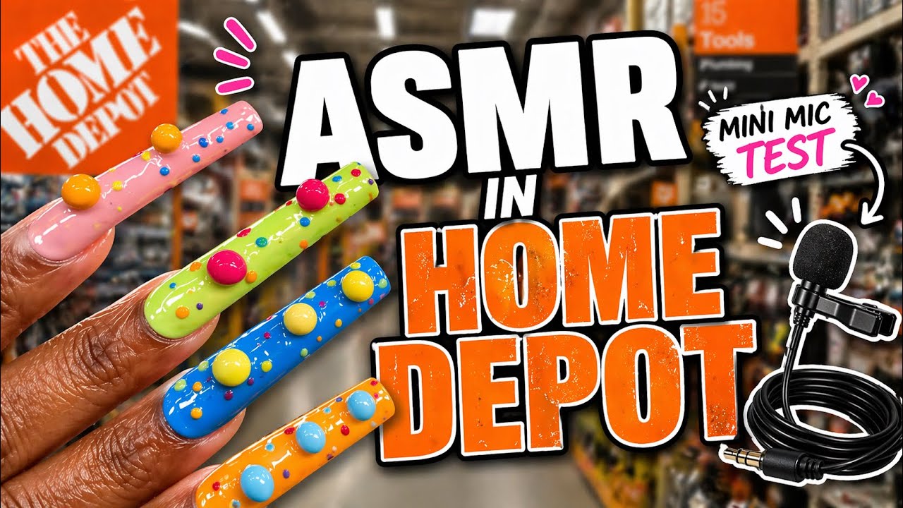 PUBLIC ASMR IN HOME DEPOT | Clicky Whispers, Build Up Tapping, Camera Scratching & Mini Mic