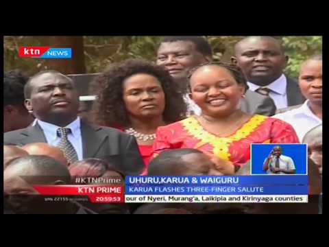 KTN Prime: Former CS Anne Waiguru shares a podium with President Uhuru as he tours Kirinyaga