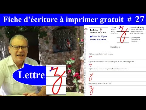 Fiche d'écriture à imprimer | Exercice GS CP CE1 lettre z # 27