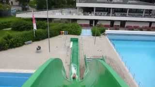 preview picture of video 'Inselbad Landsberg am Lech - Freefall Speed-Rutsche Onride'