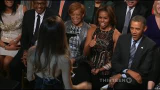Ariana Grande : &quot;Mr, President, Mrs Obama, what&#39;s up? How are ya?&quot;