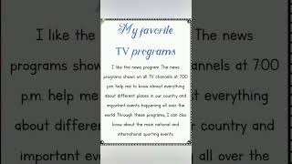 My favorite tv programs | Easy English Stories for Beginners | Improve Your English Listening"