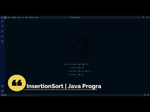 Insertion Sort Tutorial Java Program Yes I Can Do