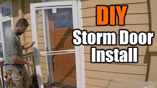 How To Install A Storm Door In 30 Minutes | THE HANDYMAN |