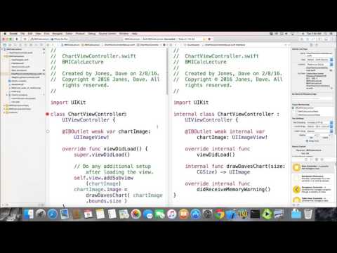 iOS Swift 2.2 Mobile Development - Lecture 15/25 - Using a Charting Library