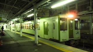 preview picture of video '飯山線キハ110系 長野駅発車 JR-East KiHa110 series DMU'