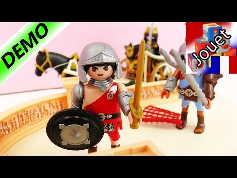 Combat de gladiateurs PLAYMOBIL 6868 Démo & Construction Français - Gigantesque arène de gladiateurs