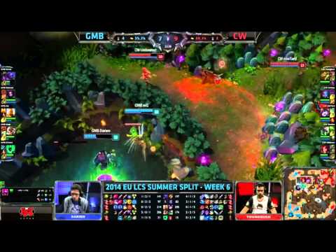Gambit Gaming VS Copenhagen Wolves Week 6 Highlights EU LCS Summer 2014 Day 2 S4 GMB vs CW Season 4