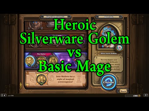 Hearthstone: Heroic Silverware Golem with a Basic Mage
