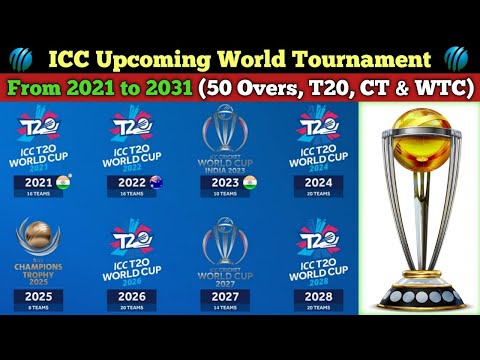 Upcoming ICC ODI, T20, Champions Trophy, World Test Championships From 2021 to 2031 • Full Schedule