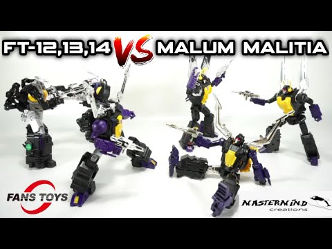 Comparison: FansToys FT-12, FT-13 & FT-14 VS Mastermind Creations Malum Malitia (Insecticons)