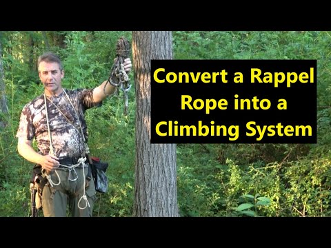 Convert a Rappel Rope into a Climbing System, Tree Climbing Demonstration, JRB Hitch Climbing Method