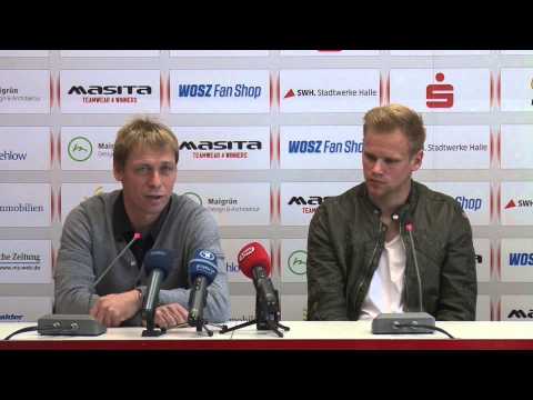 1. FC Magdeburg - Hallescher FC | Pressekonferenz vor dem Halbfinale im Landespokal
