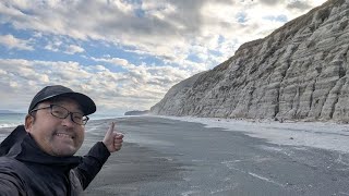 【新島】46歳ひとり旅!1泊2日で湯の浜露天温泉、白ママ断崖、まました温泉の砂風呂など観光しました!伊豆諸島!2025年12月18日〜12月19日【なみよし旅】