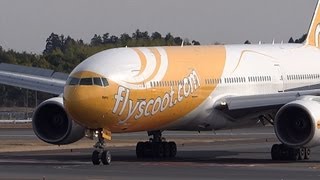 Scoot Boeing 777-200ER 9V-OTA Landing at NRT 34R