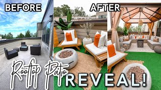 EXTREME PATIO MAKEOVER REVEAL! | Fall Patio Ideas | Patio Furniture Assembly + DIY Planter Box